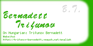 bernadett trifunov business card